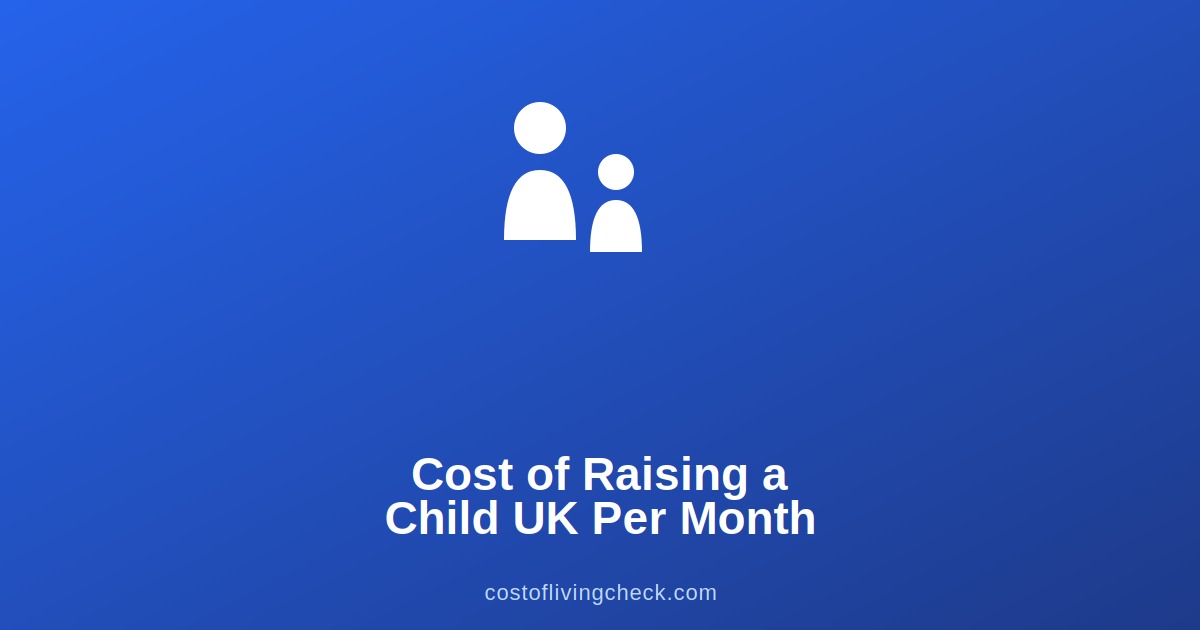 Cost of Raising a Child UK Per Month