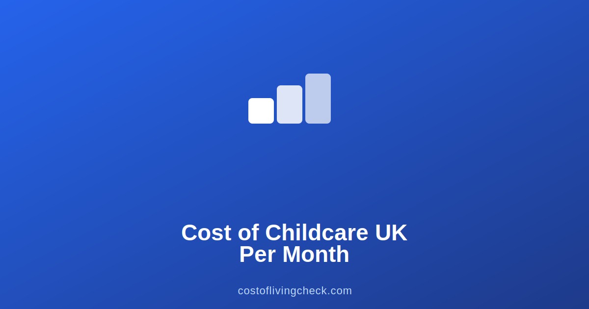 Cost of Childcare UK Per Month