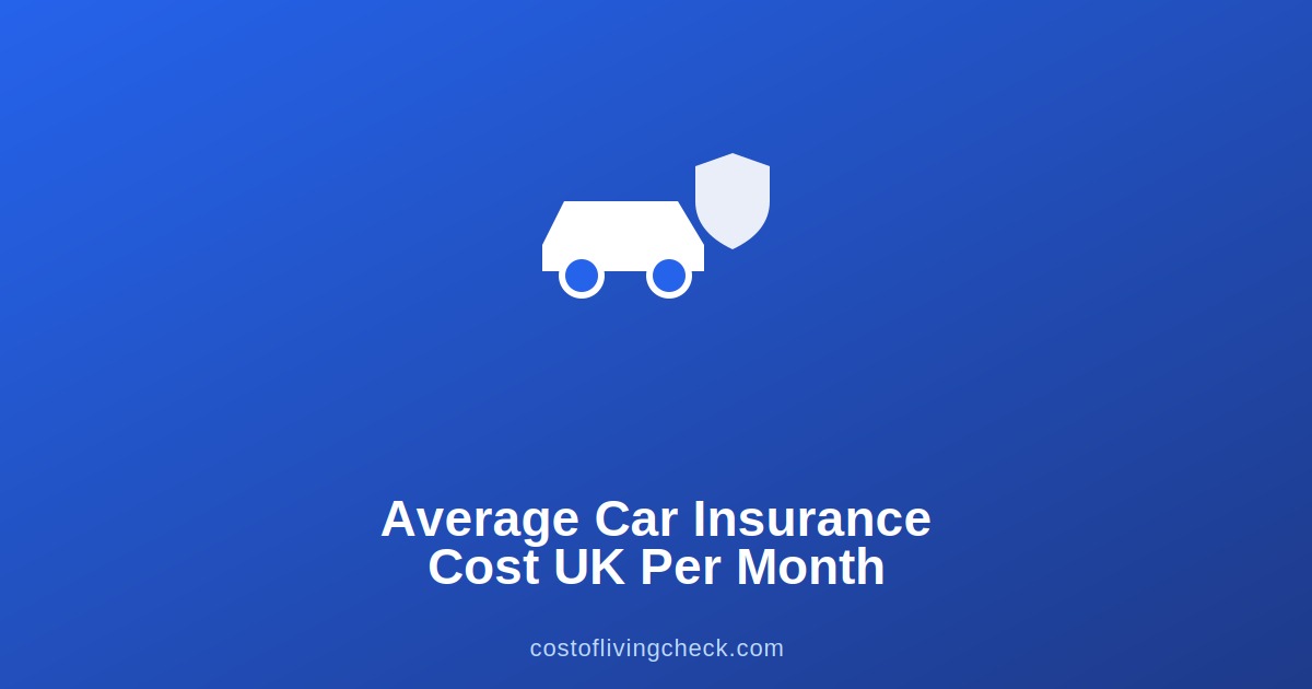 Average Car Insurance Cost UK Per Month